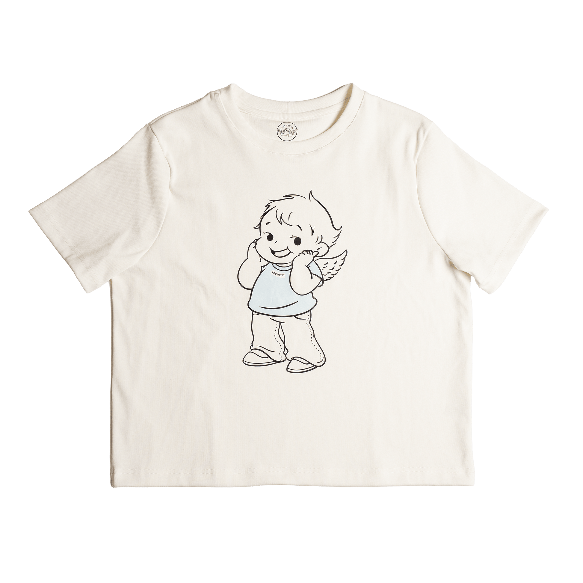 24/7s (WHITE) ANGEL COLOR TSHIRT BABY BLUE